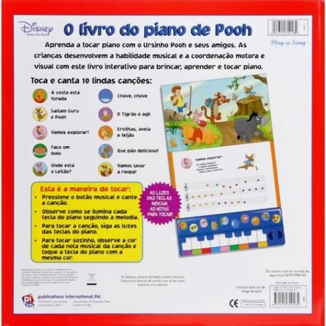 Livro O Piano de Pooh - Disney